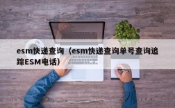 esm快递查询（esm快递查询单号查询追踪ESM电话）