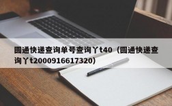 圆通快递查询单号查询丫t40（圆通快递查询丫t2000916617320）