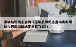 深圳航班动态查询（深圳航班动态查询实时跟踪今天深圳机场正常起飞吗?）