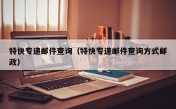 特快专递邮件查询（特快专递邮件查询方式邮政）