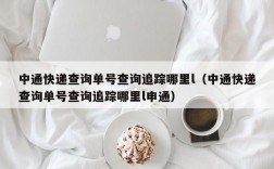 中通快递查询单号查询追踪哪里l（中通快递查询单号查询追踪哪里l申通）