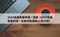 2022快递恢复时间一览表（2022快递恢复时间一览表呼和浩特11月15号）