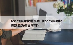 fedex国际快递跟踪（fedex国际快递跟踪为何查不到）