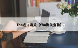 fba进口清关（fba海关查验）