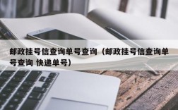 邮政挂号信查询单号查询（邮政挂号信查询单号查询 快递单号）