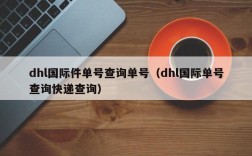 dhl国际件单号查询单号（dhl国际单号查询快递查询）